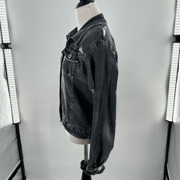 Polo womens jean jacket size M distressed denim Ralph Lauren - Picture 9 of 12